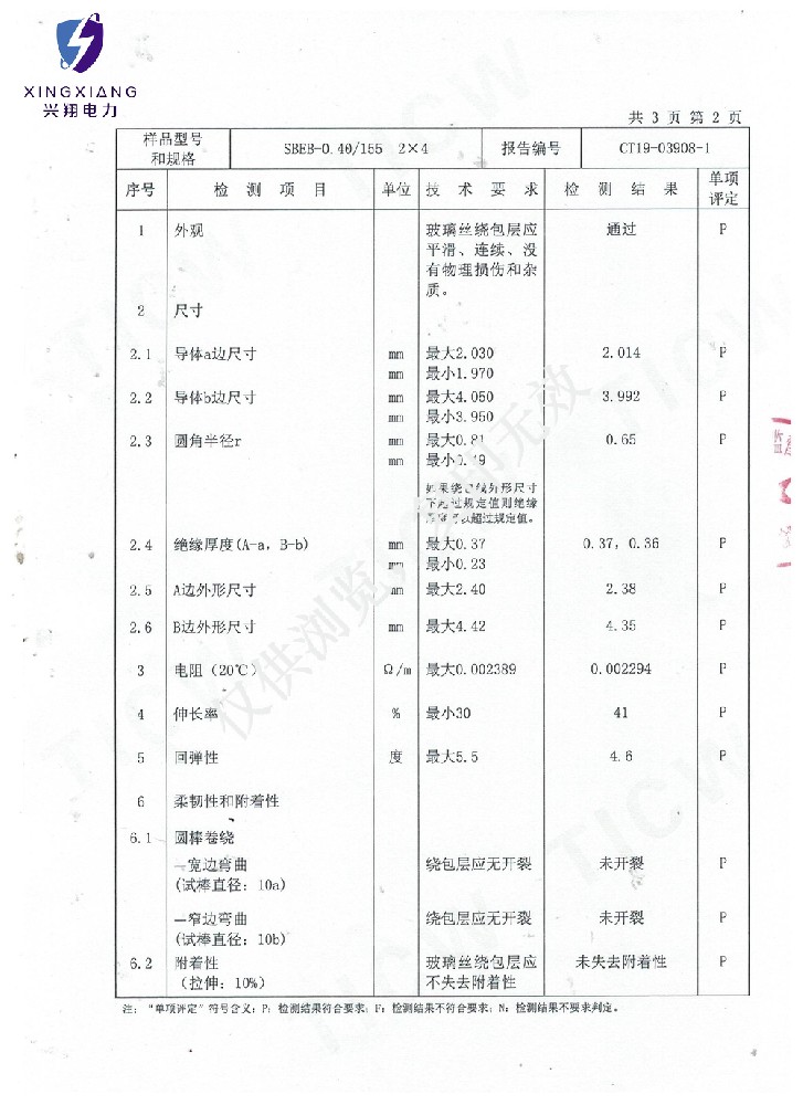 雙玻璃絲包銅線檢測報告